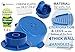 PetriStor Cheese Making Kit - 2 pcs Cheese Mold with a Follower Piston Blue and Cotton Cheesecloth - Cheese Making Basket – Paneer Maker - Cheese Form Mold