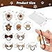 Frutain 20 Pcs Dog Hair Bows for Small Dogs Cute Brown Puppy Bows with Rubber Bands Elastic Handmade Dog Bowknot Hair Bow Bulk Grooming Flower Ball Bows Topknot for Pet Hair Accessories
