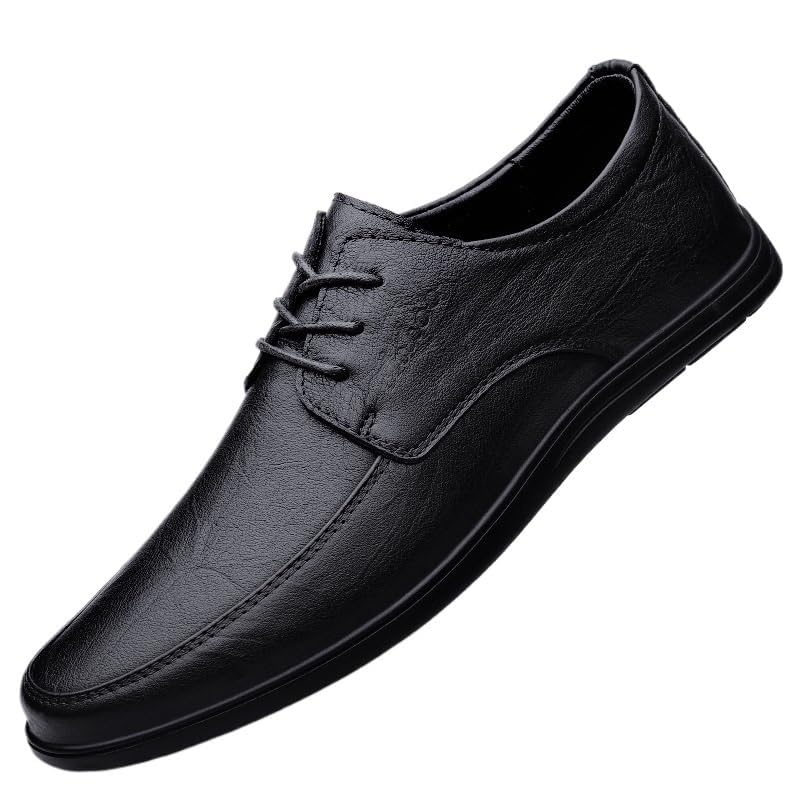 Men Lace Up Dress Shoes Fashion Classic Comfortable and Wear-Resistant Wedding Formal Pointed Toe Loafers Oxford Shoes