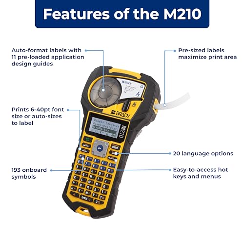 Image of Brady M210 Portable Label Printer Partner Kit With: M210-KIT, BMP21, BMP21-PLUS Magnet Accessory (21-Magnet)