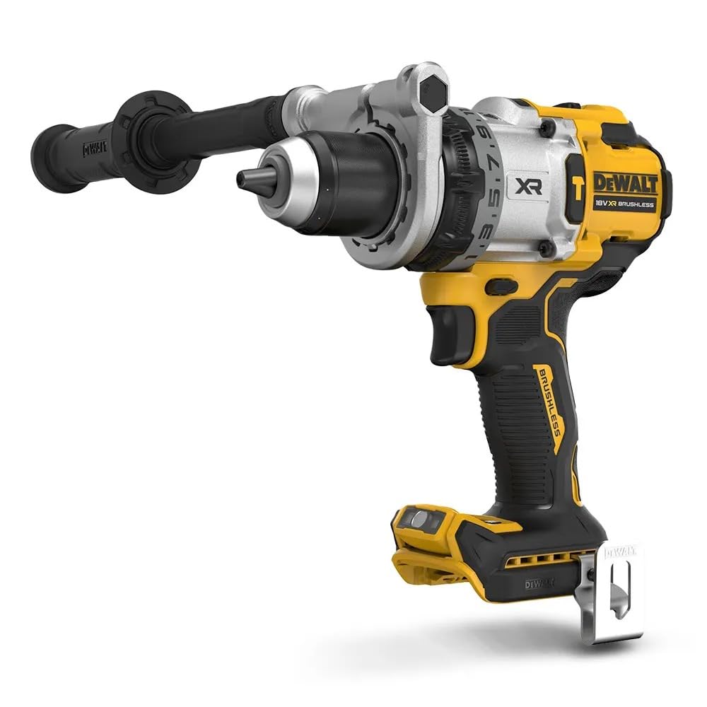 Dewalt Yellow Dcd1007n-Xj 18V Xr Premium Brushless Hammer Drill Driver, Bare Unit