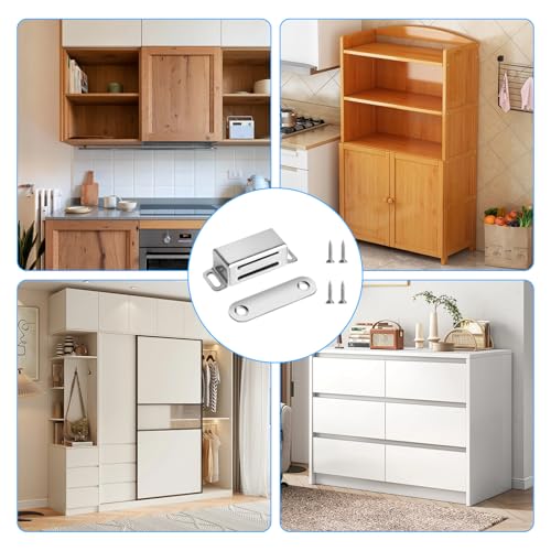 8 STK Magnetschnäpper, Türmagnete Stark, Tür Magnete für Schranktüren, Magnet Schranktür Magnetverschluss Schrankmagnete für Schubladen Balkontür Magnet Türschließer Magnetischer, mit 32 Schrauben