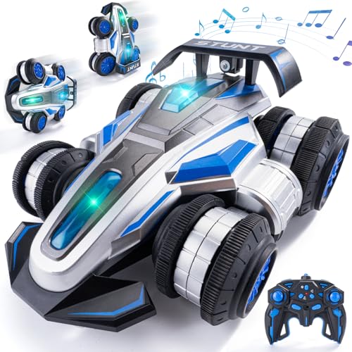 LUZHIS 1:14 Scale RC Stunt Car, 360° Rotating Remote Control Car, 2.4GHz 4WD RC Car for Kids, Ages 6-12 Racing,4WD Drift Truck for Boys Girls Birthday Gift