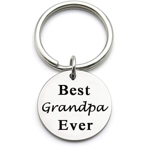 XYBAGS Father's Day Christmas Birthday Gift for Grandfather Keychain, Best Grandpa Gifts Idea from Grandchild, Best Grandpa Ever
