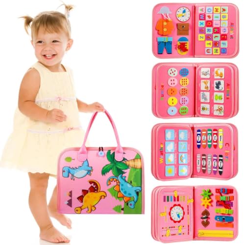 Winblo Toddler Busy Board - Montessori Toys for 2 Year Old...