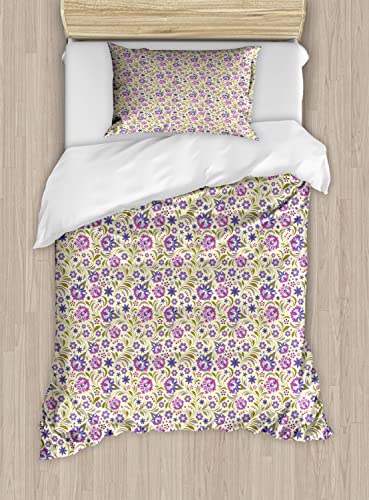 Ambesonne Garden Art Duvet Cover Sets, Pale Toned Background with