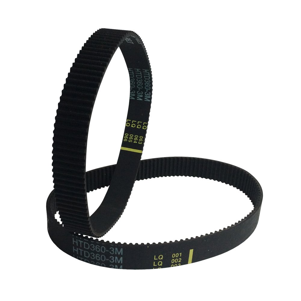 BEMONOC Pack of 2pcs HTD 3M Synchronous Rubber Belt Length 360mm Teeth 120 Width 6mm Arc Teeth Belt for 3M Timing Belt Pulley Width 7mm