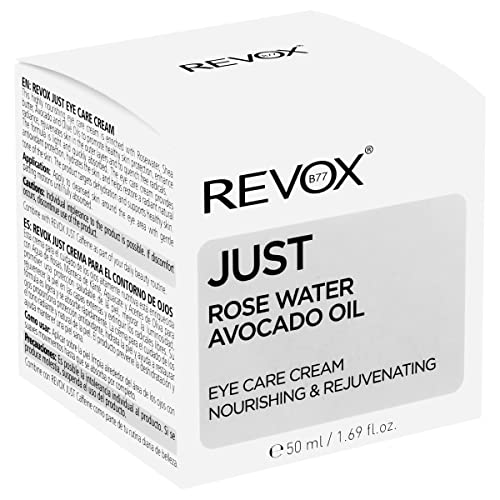 REVOX B77, Just Rose Water Avocado Oil Eye Care Cream, 50 ml, Eye Cream, Eliminates Dark Circles, Deeply Hydrates - Image 4
