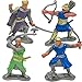 Liberty Imports 8 PCS Medieval Knight Figures - Toy Soldiers Free-Standing Figurines with Realistic Details, Medieval Party Decorations and Cake Toppers, Knight Party Favors for Kids