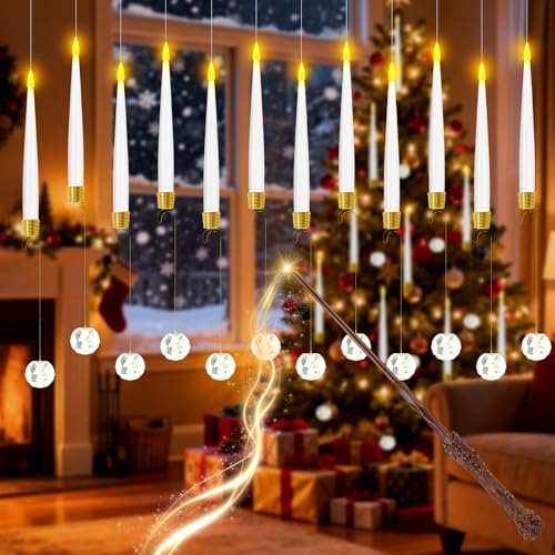 DAJASD Weihnachtsbaum Lichterkette LED Kerzen, 12 Stück...