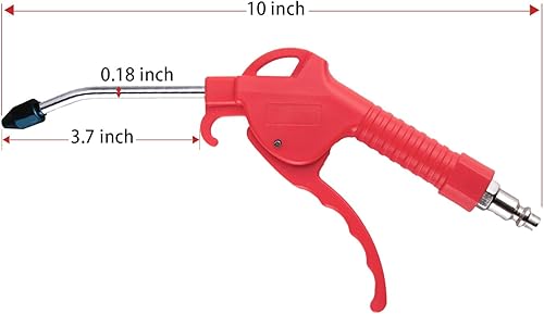 Miniatura 5 de Pistola de soplado de aire, pistola de soplado de boquilla de aire de 4 pulgadas, accesorios para compresor de aire y herramienta de limpieza de