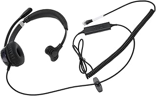 Monaural Call Center Headset, Telephone Headset Built-in HD Mic Noise Reduction For Office For Conference For Call Center For Insurance (RJ Interface)