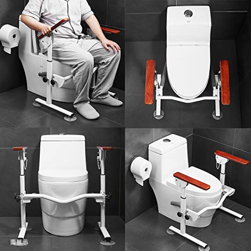 Grab Bars Toilet Safety Rails Frame,Bathroom Handrail With Adjustable Height,For Eldery, Handicapped, And Disabled Aid #TOP1