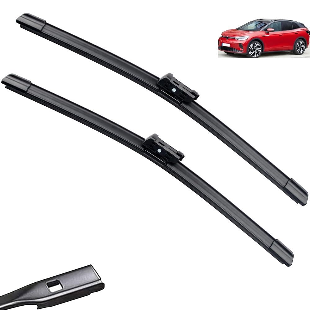 Spazzole Tergicristallo Anteriori Per Volkswagen ID.4 (2020-2022) - Set Da 2 Pezzi, 28" E 18", Gomma Naturale Con Teflon, Silenziose
