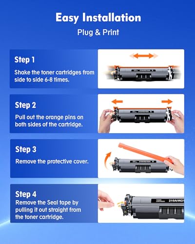 Image of 210A Toner Cartridges with Chip Replacement for HP 210A 210X, Works for HP Color LaserJet Pro MFP 4301fdw Wireless Printer, MFP Pro 4301fdn 4201dw 4201dn,Color Pro MFP 4301 4201 Printer (2 Pack)