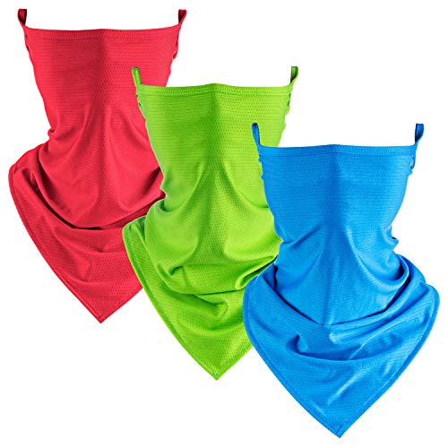 Disnadda Face Scarf Neck Gaiter Balaclava Bandana Headwear Ice Silk Cooling Sports Face Scarf for Dust Outdoors (G004-3)