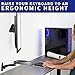 VIVO Sit-Stand 24 Inch Pneumatic Spring Keyboard and Mouse Tray Wall Mount, Counterbalance Height Adjustable Typing Platform, Ergonomic Tilt, Neutral Writing Position, Black, MOUNT-KB35A