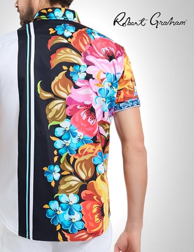 Robert Graham Men's Birkett Short Sleeve Button Down Woven Shirt4