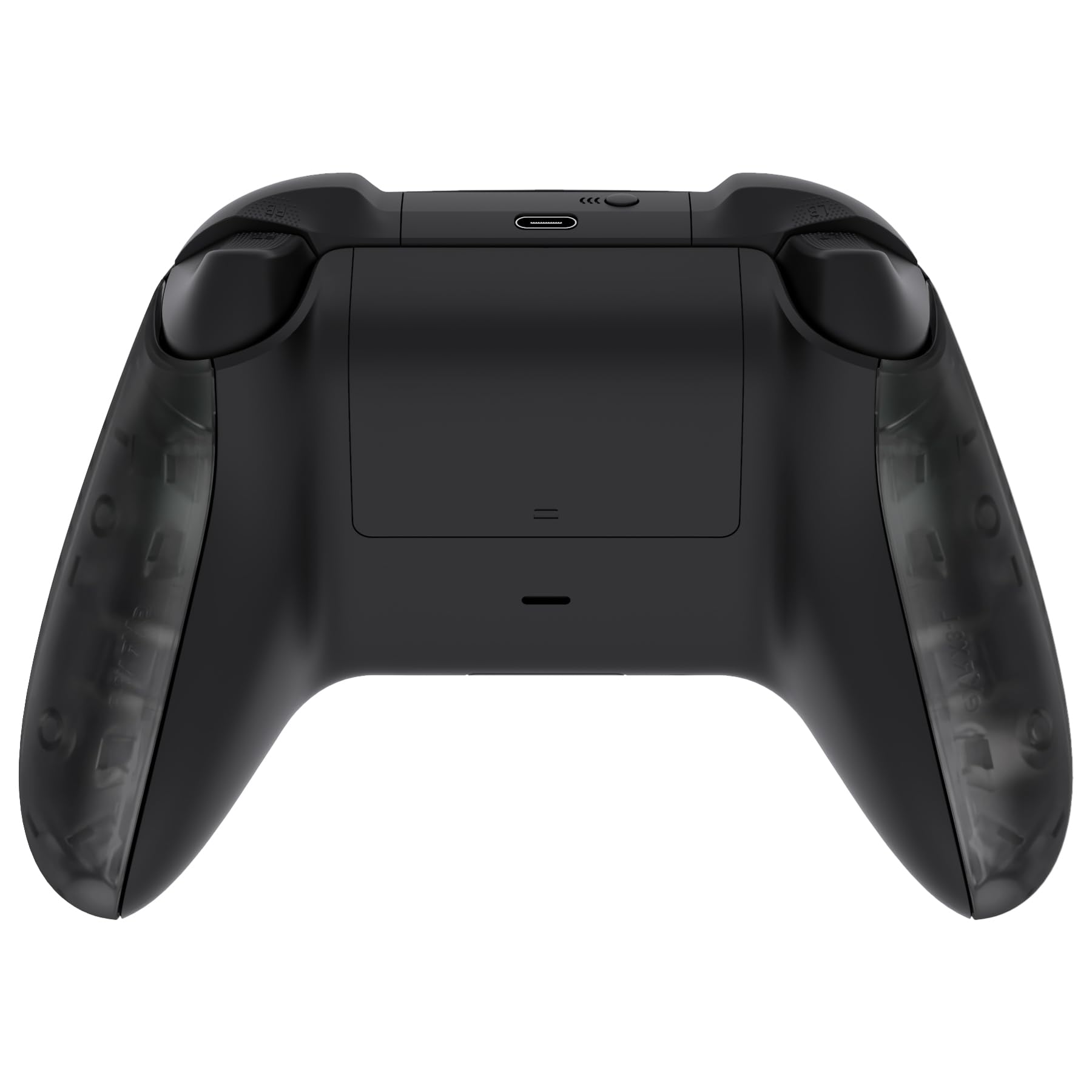 eXtremeRate Cover Joystick Custodia Copertura Frontale con Impugnatura Grip Pannello DIY Ricambio per Xbox Series X S Controller Model 1914(Trasparente Nero)