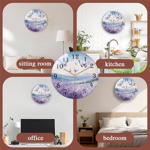 Reloj de pared acrílico silencioso de 8 pulgadas Lancholy miniatura 7
