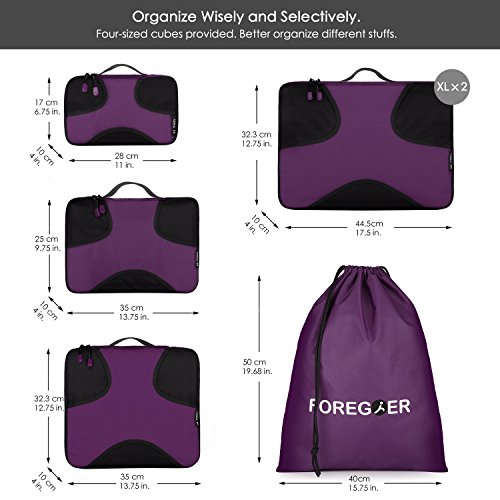 FOREGOER Set di 6 Organizer per Valigia da Viaggio...