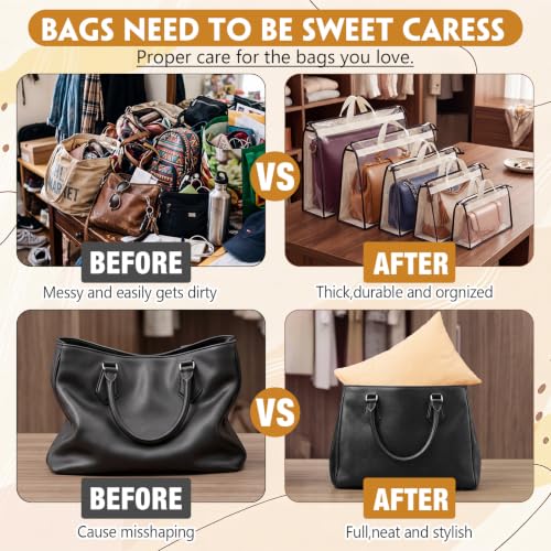 Image of 10 Pcs Purse Insert Pillows Set Fillers to Keep Shape, 5 Sizes, Gold
