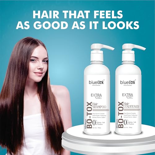 Image of HairTox shampoo and conditioner Combo with serum | sulfate and paraben free | Smoothens, Repairs & Adds Shine | HairTox Shampoo mask for Dry Damaged Frizzy & Chemically Treated Hair (500ML)