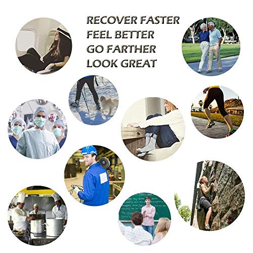 Image of Sooverki Copper Compression Socks Women and Men 6 Pairs - Circulation Arch Support Plantar Fasciitis Running Ankle Socks