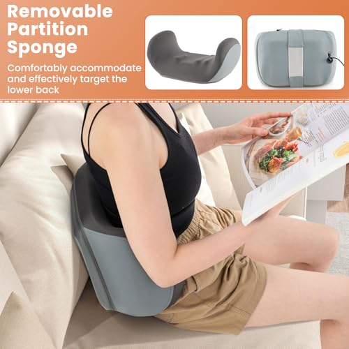 Image of Giantex Foot Massager with Heat, Calf Massager with 3 Massage Intensity, Vibration, Detachable Middle Sponge, Shiatsu Kneading Electric Massager for Thigh, Arm, Waist Relax, Gifts for Women /Men (Grey)
