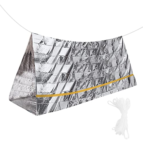 Pilipane 2 Person Emergency Tent,est Survival Tent, Emergency Survival Shelter Survival Tent Emergency Shelter Tube Tent,for Camping, Hiking(Silver), est Survival Tent,2 Person Emergency Tent, E