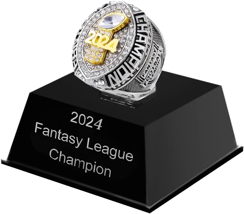 2024 Fantasy Football Championship Trophy Ring Award Prize Sports Winner FFL Champion Ring