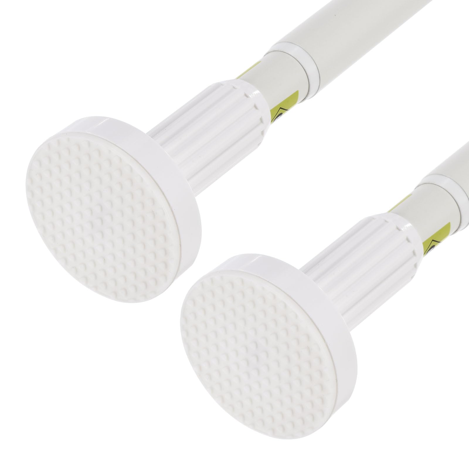 uxcell Tension Curtain Rod, 44" to 74" Adjustable Curtain Rod No Drilling Shower Curtain Rod Carbon Steel Expandable Tension Rod for Window, Doorway, Wardrobe, White