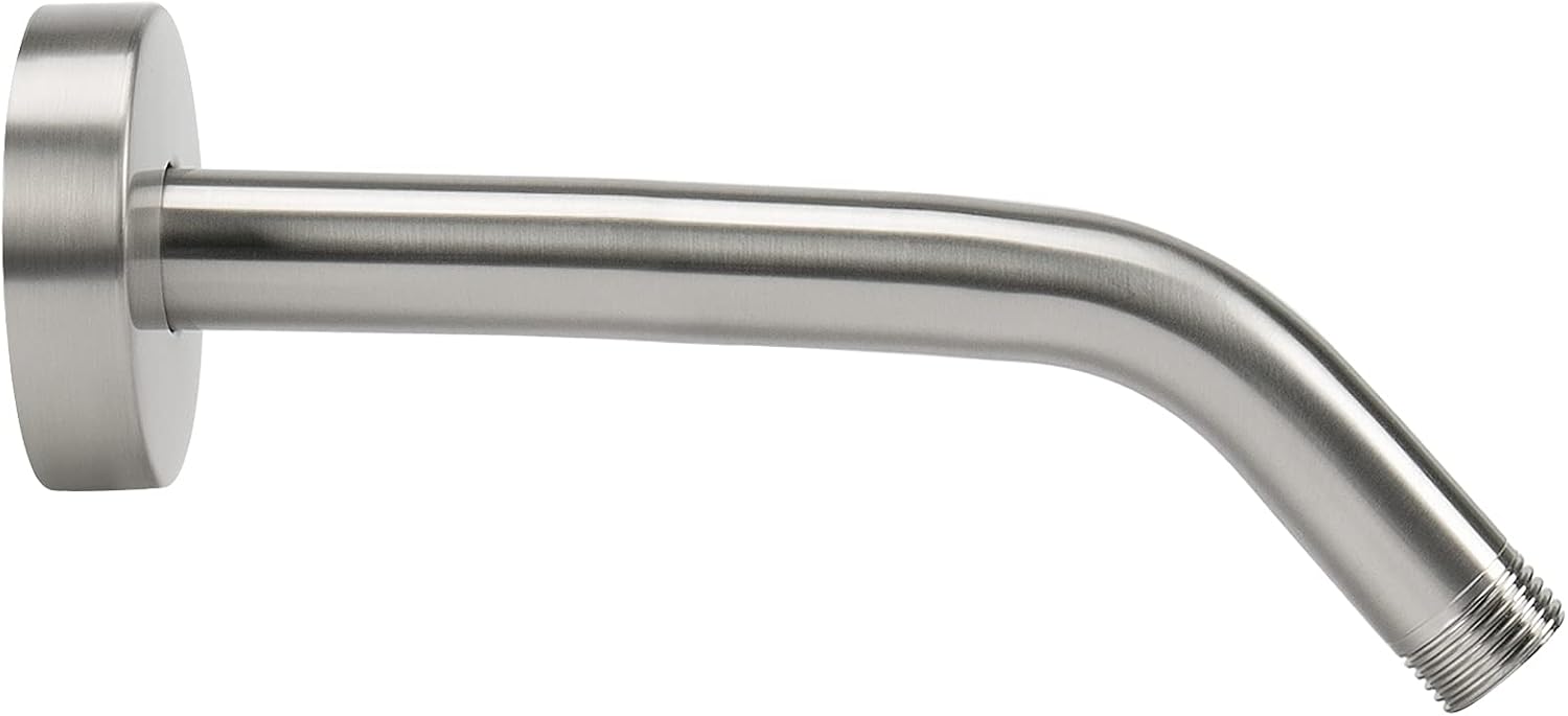 NearMoon Shower Arm + Flange + Teflon Tape, Made of 304 Stainless Steel