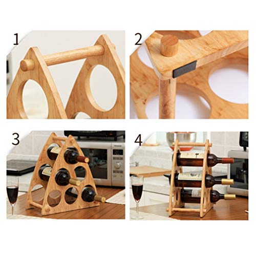 Soporte de Vino de Madera para 6 Botellas 35.5x21x39cm miniatura 5