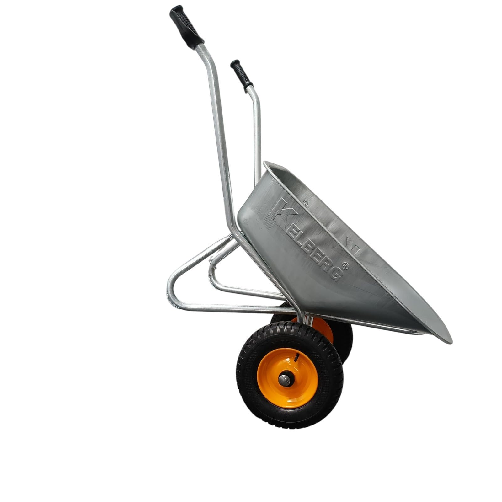 Schubkarre Agro 130L Verzinkt 2 Rad Schubkarre Zuladung von 250 Kg möglich verzinkte Mulde 6PR Rad