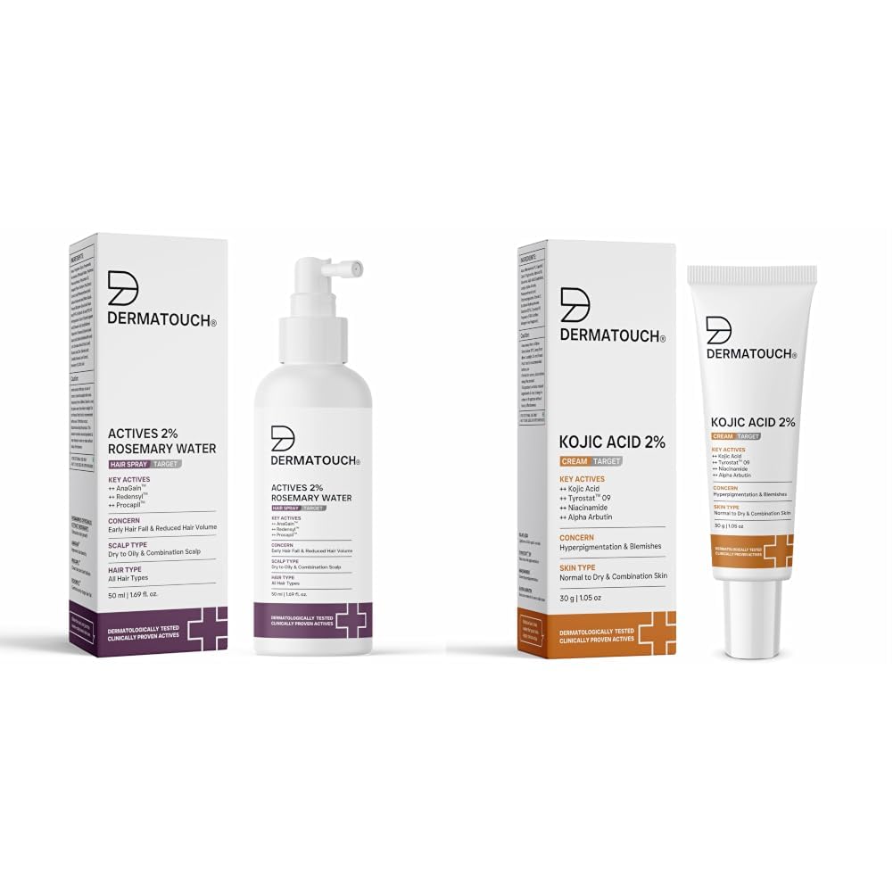 DERMATOUCH Rosemary hair Spary For Hair Growth 50ml & Kojic Acid 2% Brightening Cream with Niacinamide & Tyrostat 30g-image-15
