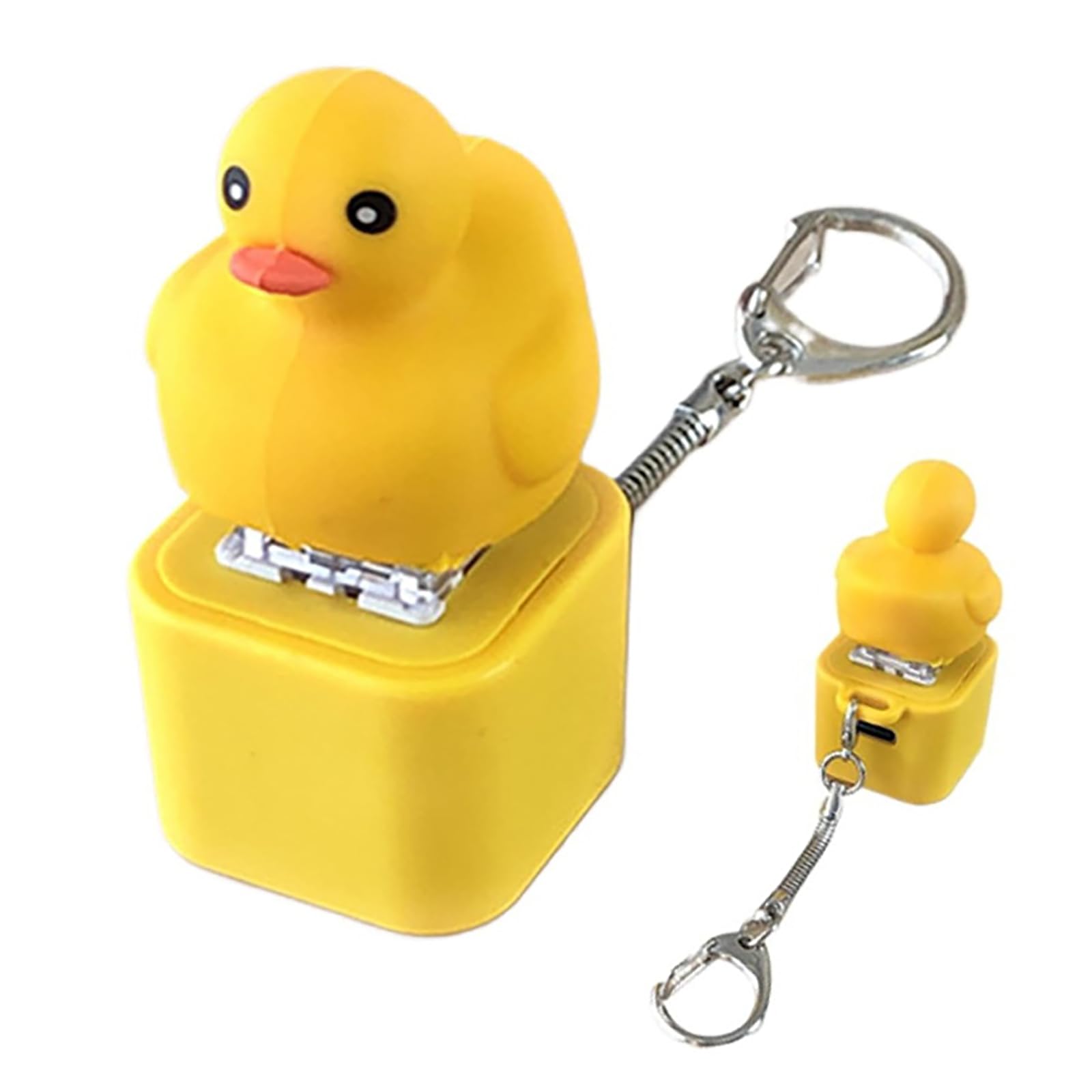 Qxiao Yellow Duckys Quacking Fidget Toy Duck Keychain Duck Keyboard Keycaps That Quack Keyboard Fidgets Relief Stress Quacking Ducks Fidget Toy Keychain Distinctive Sensory Gadgets To Relieve Stress And Anxiety