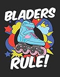  Bladers Rule: Burst of Fun Inline Rollerblading Notebook