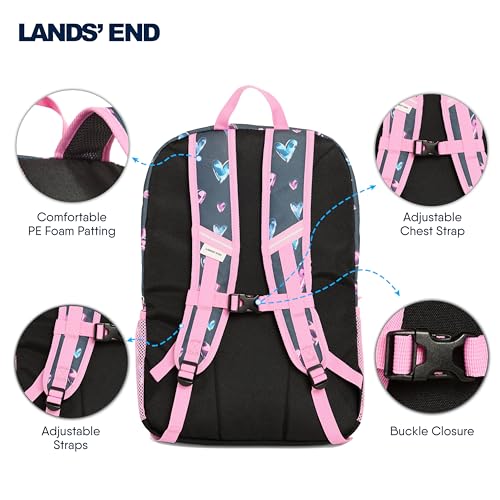 Image of Lands' End Unisex Kids Large ClassMate Lightweight Durable Elementary School Backpack, Hot Pink