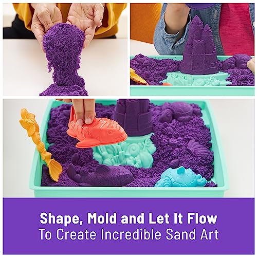 Kinetic Sand Set 46% Off - 1lb Purple Sand with 4 Molds & Storage