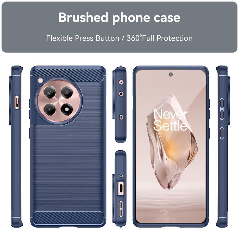 Image of Hybrid Carbon Fiber Back Case for OnePlus 12R (Blue)