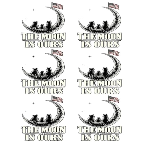 The Moon is Ours Casual Six Count DTF Apparel Decal Set