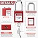 Landhoow 12 Set Lockout Tagout Locks and Keys Kit Loto Locks Different Safety Lock 2 Keys Per Lock Tag Out Padlocks for Electrical Lockout Tag Out Stations and Devices Kits (Red)