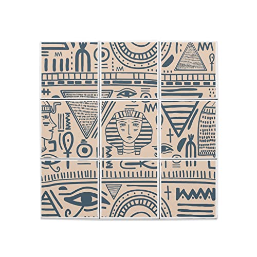 Carreaux céramique décoratifs hiéroglyphes égyptiens de prestige pour fresque 60x60