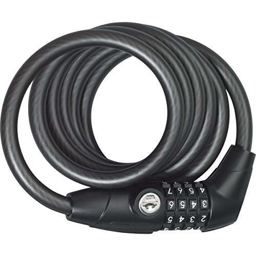 ABUS 1650 Key Combo Cable Lock, 185cm Length/12mm Diameter, Black