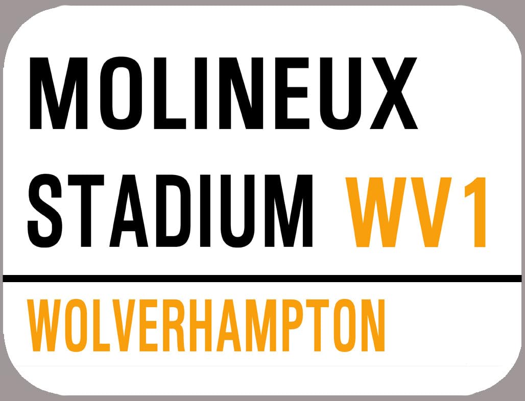 Yelacecca Tin Sign A19249 Molineux Stadium Wolves Metal Street Sign Decoration Props Plaque 8X12 Inch