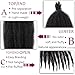 ZRQ Black Springy Afro Twist Hair For Butterfly Locs 12 Inch Pre-Separated Marley Twist Crochet Braiding Hair 3 Packs Synthetic Natural Kinky Twist Hair Extension For Black Women 8 Strands/Pack (1B#)