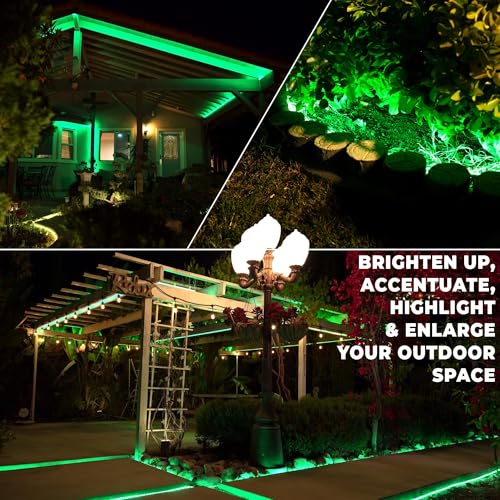 Luz LED en cuerda verde 60 pies 648 LEDs con control miniatura 4
