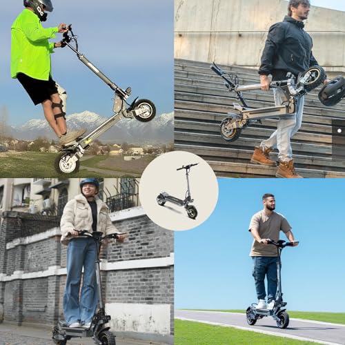 iENYRID Electric Scooter, 10'' Off-Road Tire, 50KM Long Range, E-Scooter for Adult, Double Braking System, LED Lights, Shock Absorption, 150KG Load Capacity, Fast Scooters for Adults and Teens - Image 5