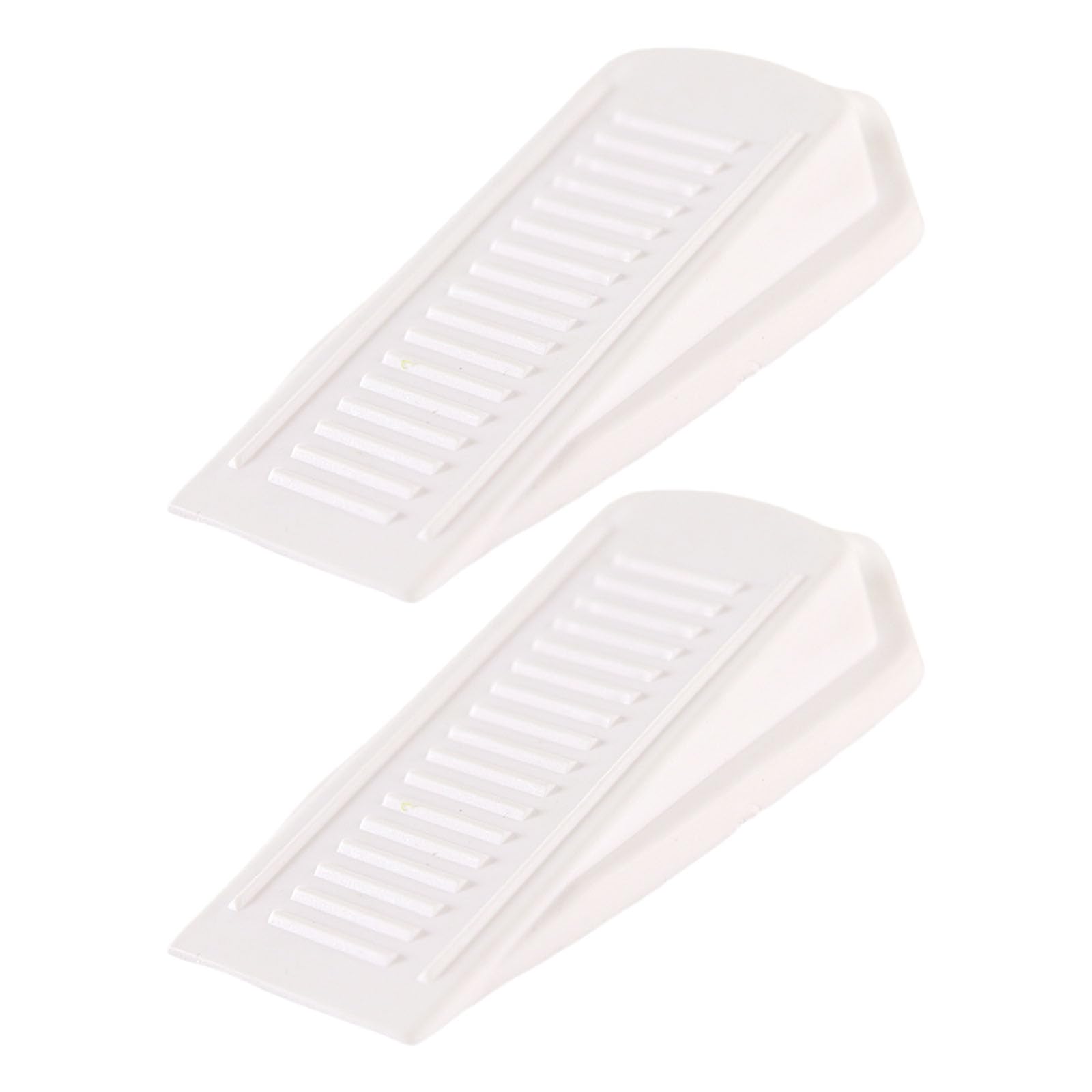 Tsophreniq White 2Pcs Nonslip Door Stop Pvc Wedges Anticollision Stoppers Doors Rear Retainers Block Wedges Doorstops Enduring Door Stoppers Wall Protectors For Bottom Of